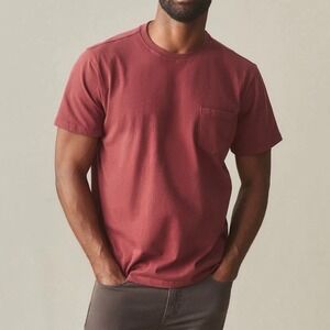 NWOT American Giant Men's XL Spiced Apple Crew Neck Pocket Tee Basic Casual